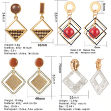 Laden Sie das Bild in den Galerie-Viewer, X & P Neue Mode Runde Baumeln Koreanische Ohrringe Für Frauen Geometrische Runde Herz Gold Ohrring Hochzeit 2020 kolczyki schmuck