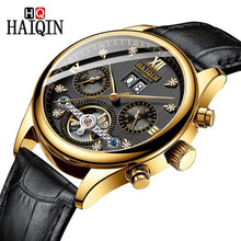 Laden Sie das Bild in den Galerie-Viewer, Wasserfeste Luxus Herren Skeleton Armbanduhr