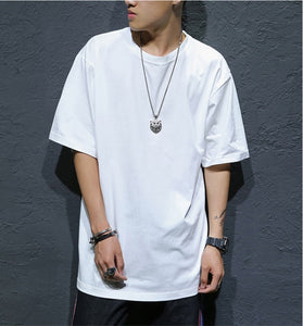 FOR 60-135KG Black White LOOSE Oversize 2020 MEN'S ROCK Skateboard Hip Hop T-shirt Short Sleeves Streetwear TOPS TEES TSHIRT