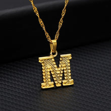 Laden Sie das Bild in den Galerie-Viewer, Tiny Gold Initial Letter Necklace For Women Stainless Steel A-Z Alphabet Pendant Necklace Jewelry Christmas Gifts Bijoux Femme