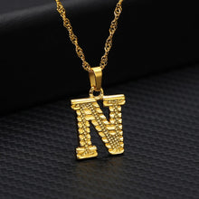 Laden Sie das Bild in den Galerie-Viewer, Tiny Gold Initial Letter Necklace For Women Stainless Steel A-Z Alphabet Pendant Necklace Jewelry Christmas Gifts Bijoux Femme