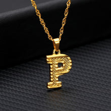 Laden Sie das Bild in den Galerie-Viewer, Tiny Gold Initial Letter Necklace For Women Stainless Steel A-Z Alphabet Pendant Necklace Jewelry Christmas Gifts Bijoux Femme