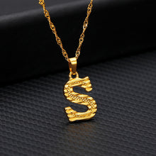 Laden Sie das Bild in den Galerie-Viewer, Tiny Gold Initial Letter Necklace For Women Stainless Steel A-Z Alphabet Pendant Necklace Jewelry Christmas Gifts Bijoux Femme
