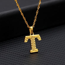 Laden Sie das Bild in den Galerie-Viewer, Tiny Gold Initial Letter Necklace For Women Stainless Steel A-Z Alphabet Pendant Necklace Jewelry Christmas Gifts Bijoux Femme