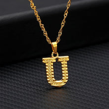 Laden Sie das Bild in den Galerie-Viewer, Tiny Gold Initial Letter Necklace For Women Stainless Steel A-Z Alphabet Pendant Necklace Jewelry Christmas Gifts Bijoux Femme