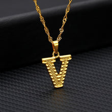 Laden Sie das Bild in den Galerie-Viewer, Tiny Gold Initial Letter Necklace For Women Stainless Steel A-Z Alphabet Pendant Necklace Jewelry Christmas Gifts Bijoux Femme