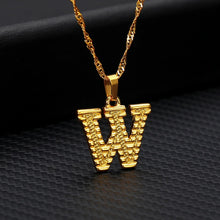 Laden Sie das Bild in den Galerie-Viewer, Tiny Gold Initial Letter Necklace For Women Stainless Steel A-Z Alphabet Pendant Necklace Jewelry Christmas Gifts Bijoux Femme