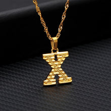 Laden Sie das Bild in den Galerie-Viewer, Tiny Gold Initial Letter Necklace For Women Stainless Steel A-Z Alphabet Pendant Necklace Jewelry Christmas Gifts Bijoux Femme
