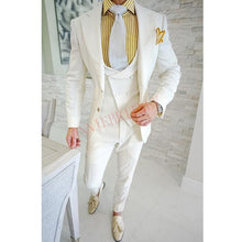 Laden Sie das Bild in den Galerie-Viewer, Latest Coat Pant Designs Double Breasted Men Suit Slim Fit Fashion Wedding Suits for Men Prom Groom Tuxedo Jacket with Pants Set