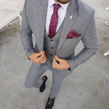 Laden Sie das Bild in den Galerie-Viewer, Latest Coat Pant Designs Double Breasted Men Suit Slim Fit Fashion Wedding Suits for Men Prom Groom Tuxedo Jacket with Pants Set