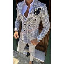 Laden Sie das Bild in den Galerie-Viewer, Latest Coat Pant Designs Double Breasted Men Suit Slim Fit Fashion Wedding Suits for Men Prom Groom Tuxedo Jacket with Pants Set