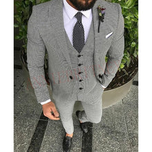 Laden Sie das Bild in den Galerie-Viewer, Latest Coat Pant Designs Double Breasted Men Suit Slim Fit Fashion Wedding Suits for Men Prom Groom Tuxedo Jacket with Pants Set