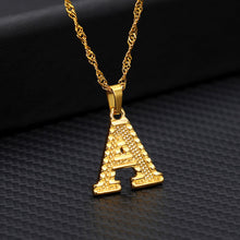 Laden Sie das Bild in den Galerie-Viewer, Tiny Gold Initial Letter Necklace For Women Stainless Steel A-Z Alphabet Pendant Necklace Jewelry Christmas Gifts Bijoux Femme