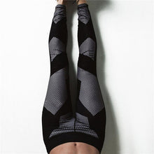 Laden Sie das Bild in den Galerie-Viewer, Frauen Yoga Hosen hight taille Honeycomb Gedruckt Push-Up Lauf Fitness Gym Sport Leggings Engen Hosen Bleistift Leggings