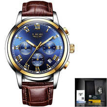 Laden Sie das Bild in den Galerie-Viewer, LIGE Uhr Für Männer Top Marke Luxus Wasserdichte 24 Stunde Datum Quarz Uhr Braun Leder Sport Armbanduhr Relogio Masculino 2020