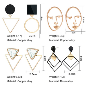 X & P Neue Mode Runde Baumeln Koreanische Ohrringe Für Frauen Geometrische Runde Herz Gold Ohrring Hochzeit 2020 kolczyki schmuck