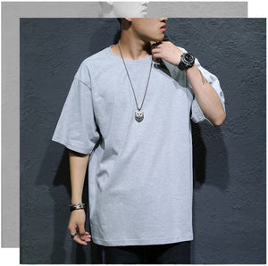 FOR 60-135KG Black White LOOSE Oversize 2020 MEN'S ROCK Skateboard Hip Hop T-shirt Short Sleeves Streetwear TOPS TEES TSHIRT