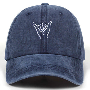 2019 neue finger stickerei kappe outdoor freizeit Gewaschen Baseball Caps Einstellbare Hip Hop hut 100% Baumwolle Frauen Mann hüte