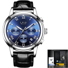 Laden Sie das Bild in den Galerie-Viewer, LIGE Uhr Für Männer Top Marke Luxus Wasserdichte 24 Stunde Datum Quarz Uhr Braun Leder Sport Armbanduhr Relogio Masculino 2020
